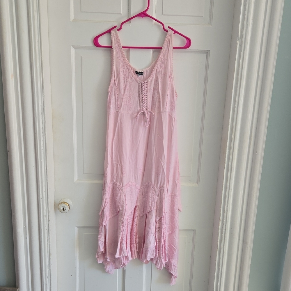 Chic Asymmetrical Pink Dress